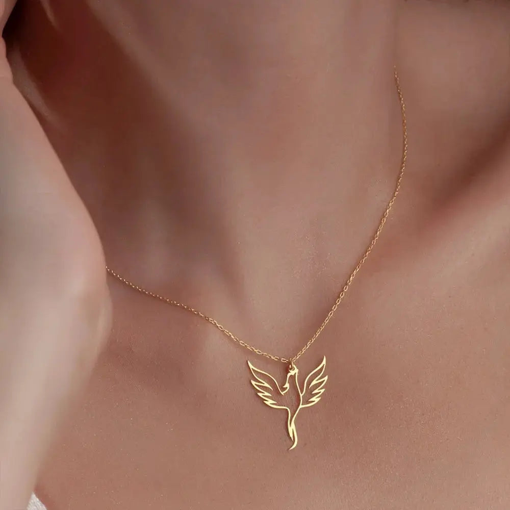 Phoenix Necklace - phoenix pendant detail | Veloria