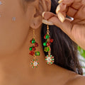 Christmas Dangle Earrings - Santa Snowman Snowflake - detail view 2 | Veloria