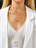 Snake Chain Necklace - Layered 316L Steel - gift ready view | Veloria