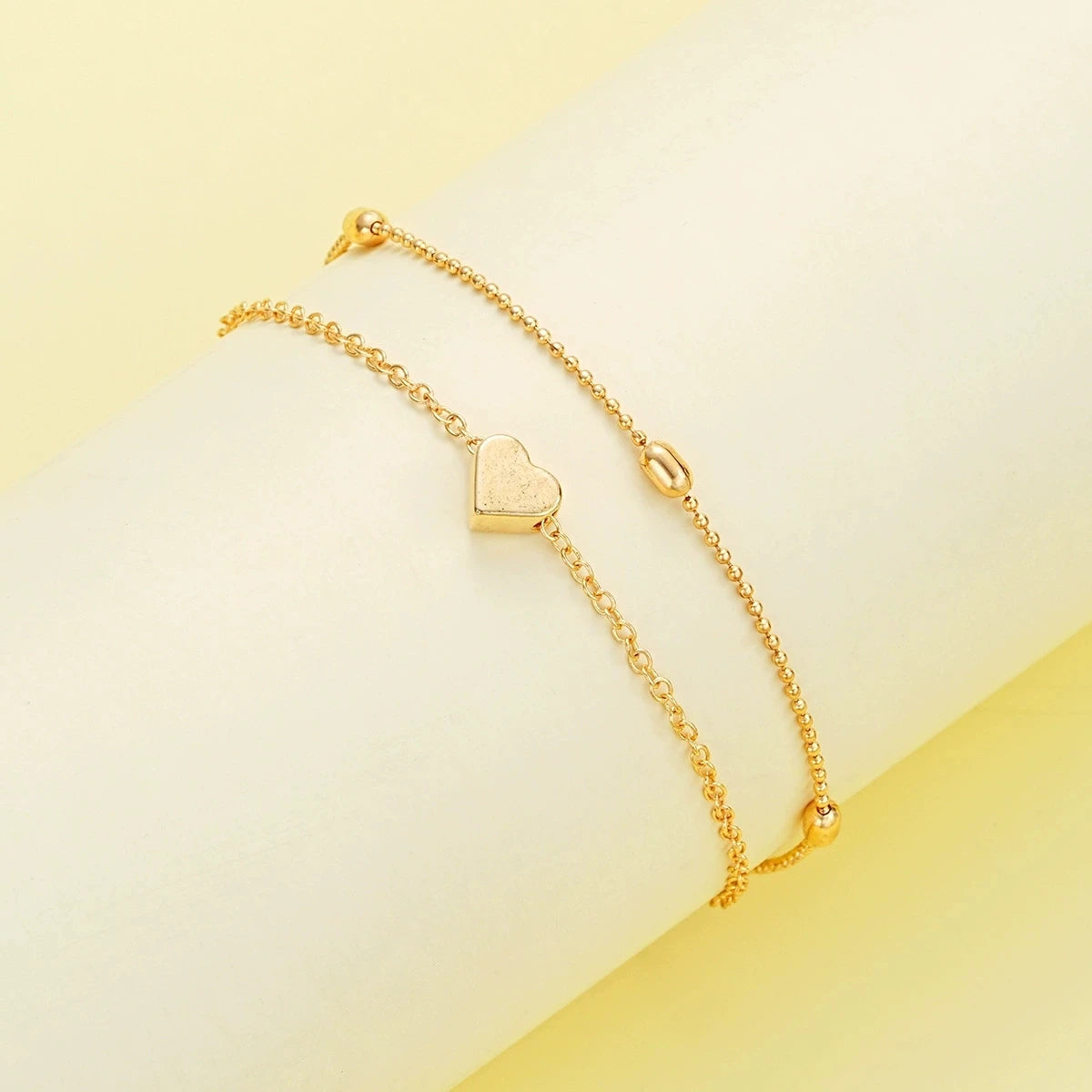 Pearl heart jewelry set necklace and bracelet for women - styled look | Veloria