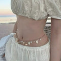 Red Pearl Waist Chain - Multilayer Belt Chain