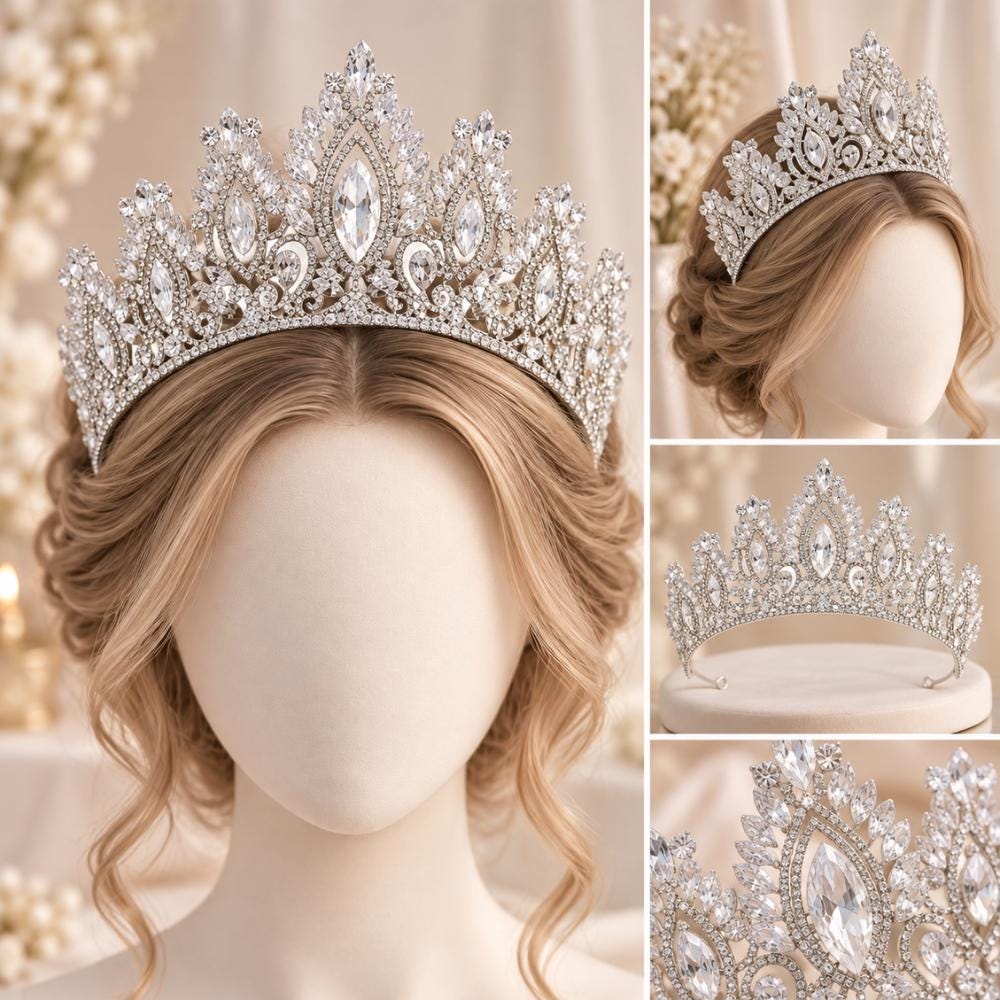 Birthday crown with crystal details, a gift for her special day