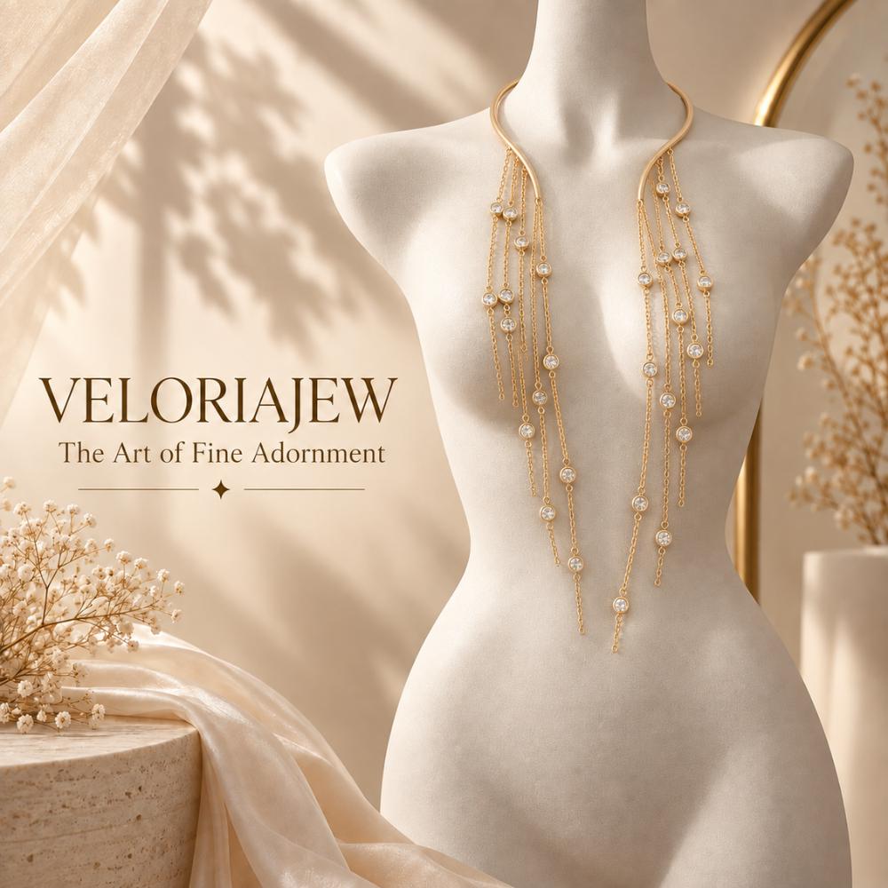 Gold disc pendant body chain - festival and bikini jewelry for women