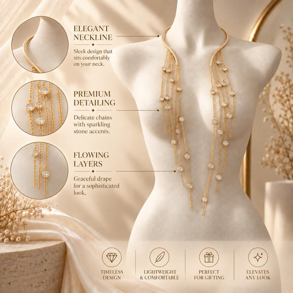 Gold waist chain body jewelry - an adjustable festival accessory